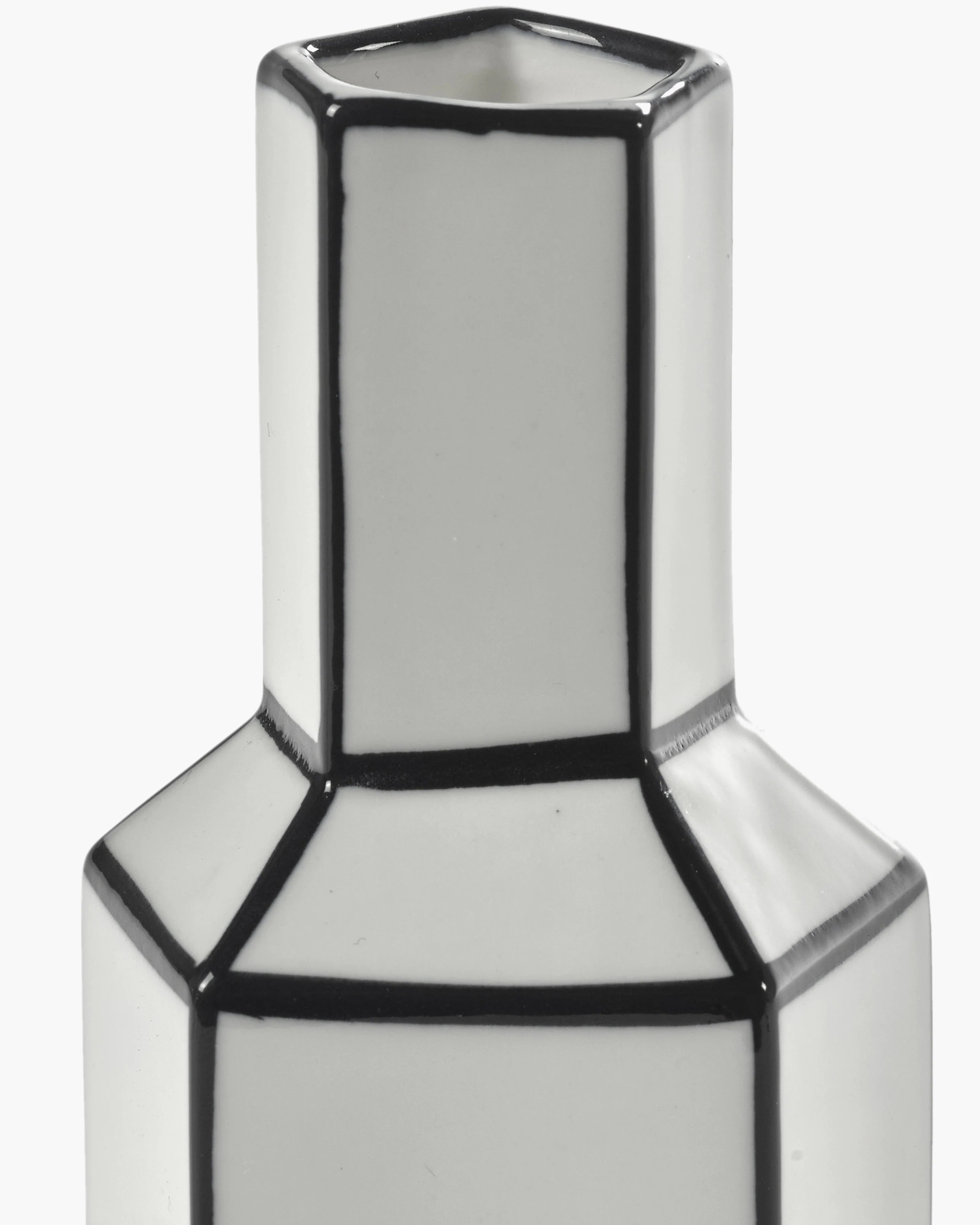 Vase M blanc et noir Carte blanche
