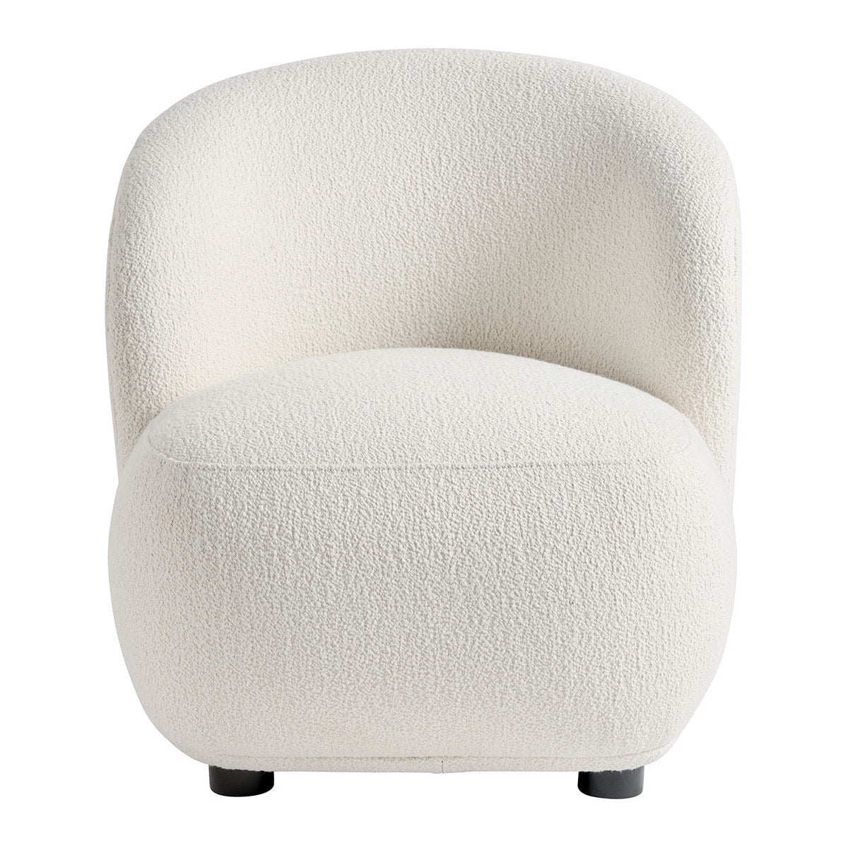 Fauteuil Lisette en bouclette - Crème - Petit modèle