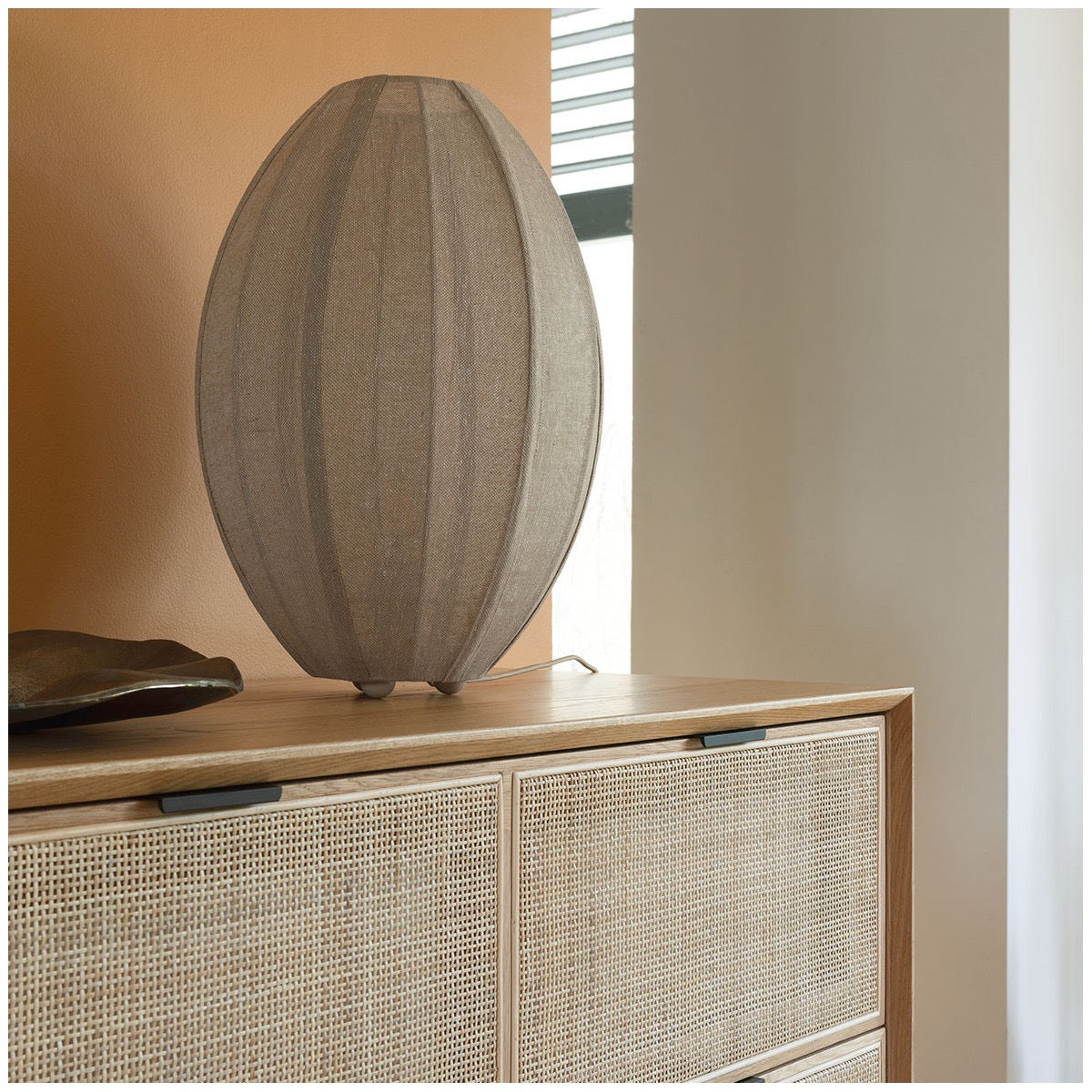 Lampe Calypso en toile de jute