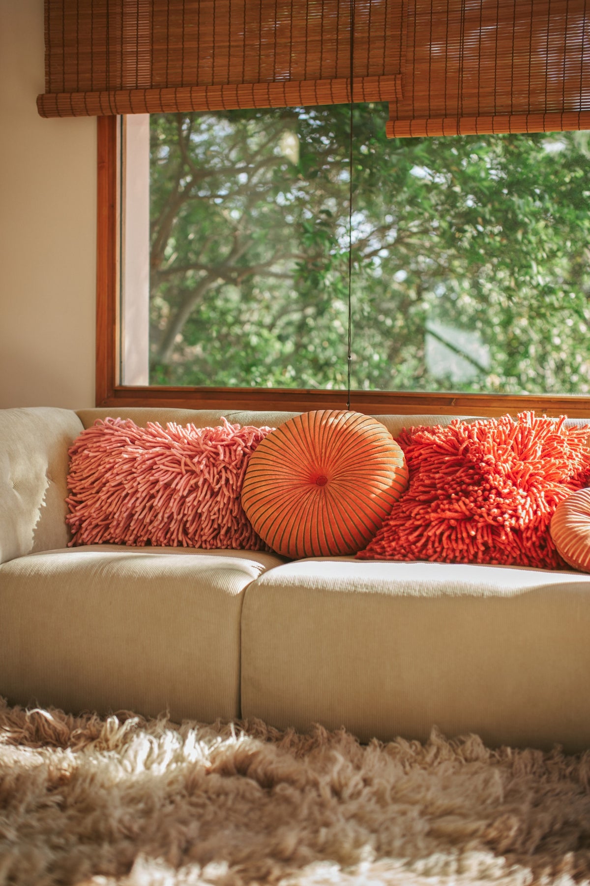Coussin Round Ripple – Sienna