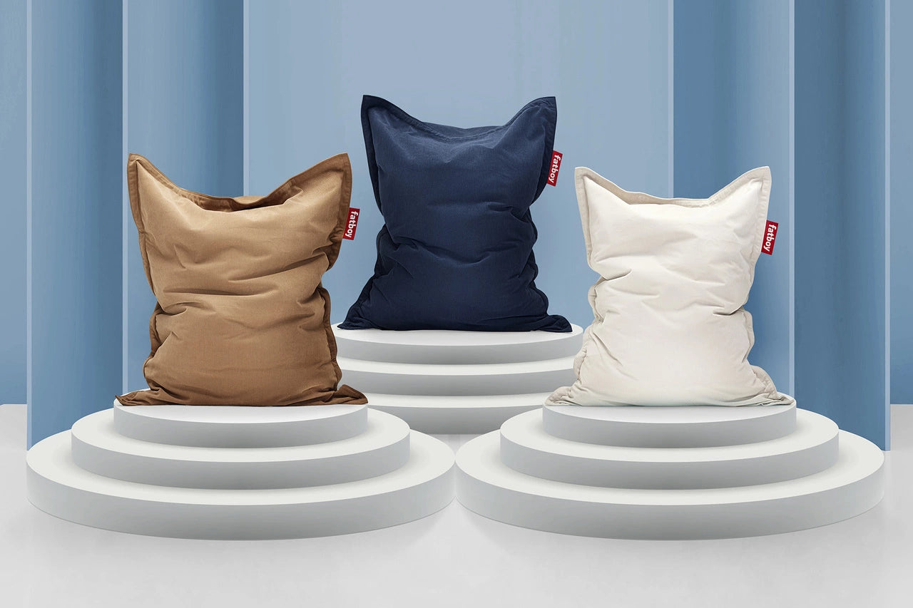 Pouf Slim cord cream