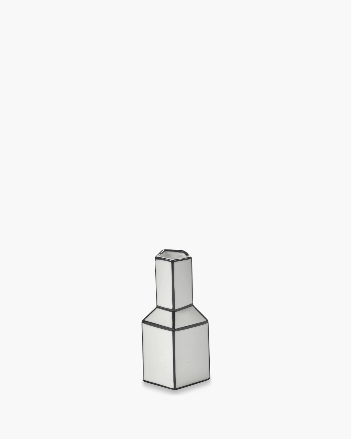 Vase M blanc et noir Carte blanche