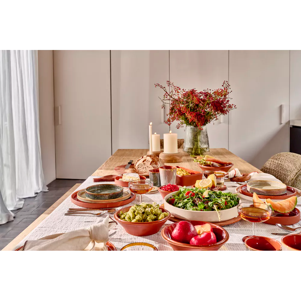 Assiette creuse Rasa bronze