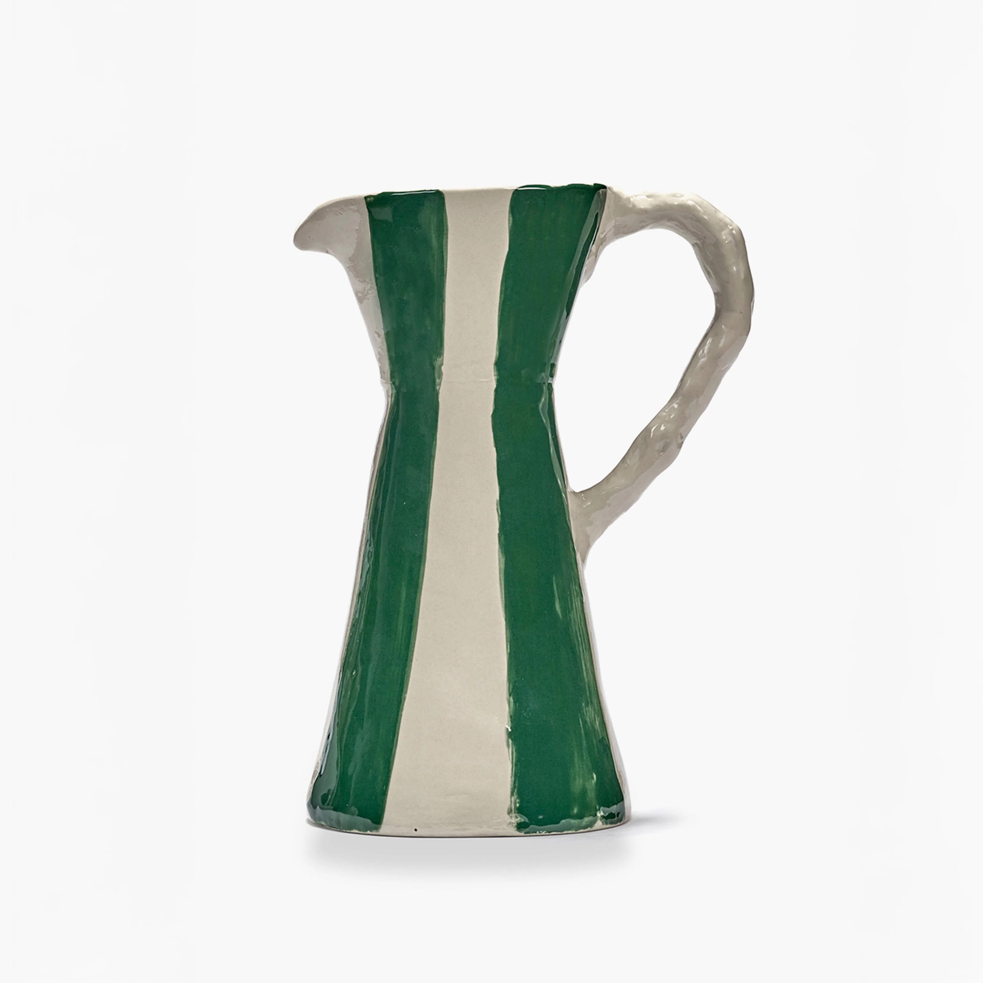 Ceramic jug beige green Charly