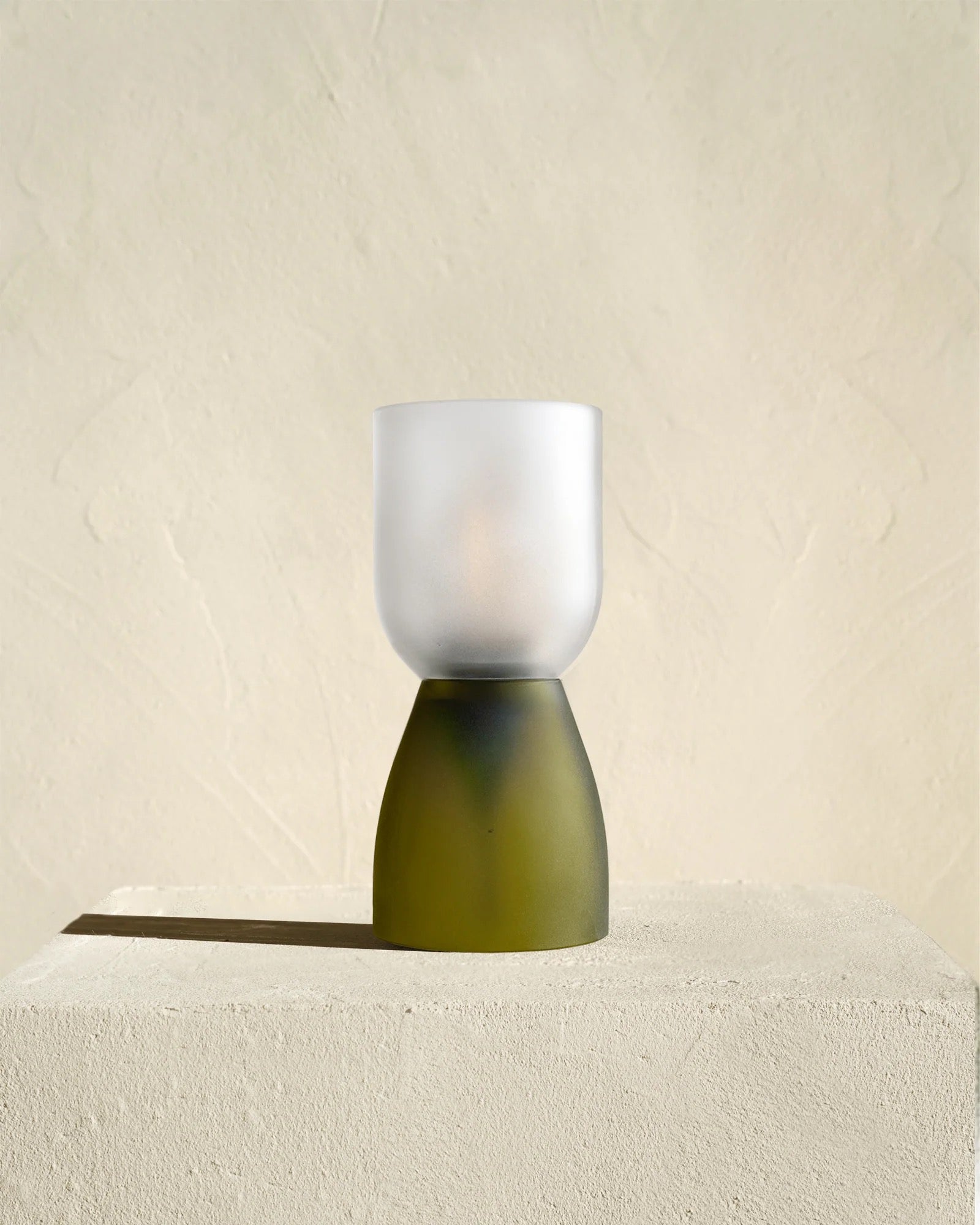 Lampe à poser Blanc/Feuille morte - small