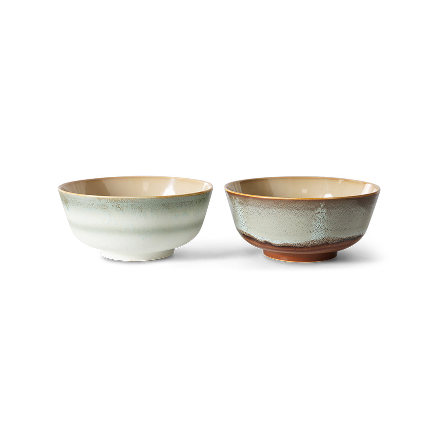 70s ceramics: ramen bowls: set 2