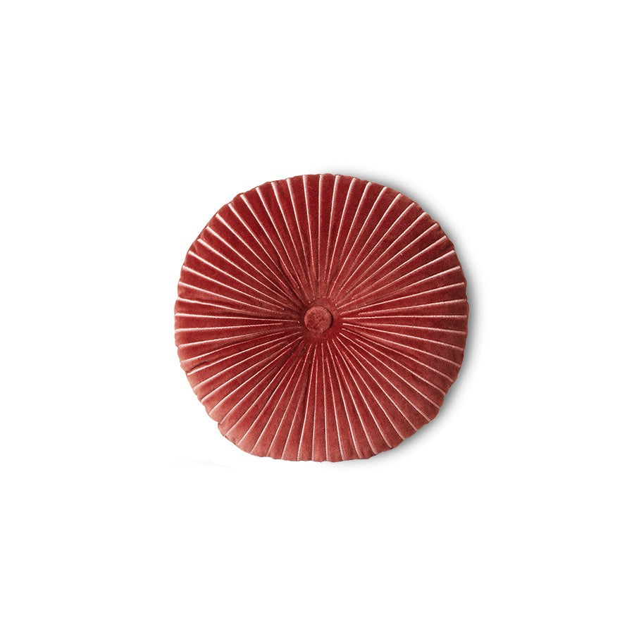 Coussin Round Ripple - Burgundy