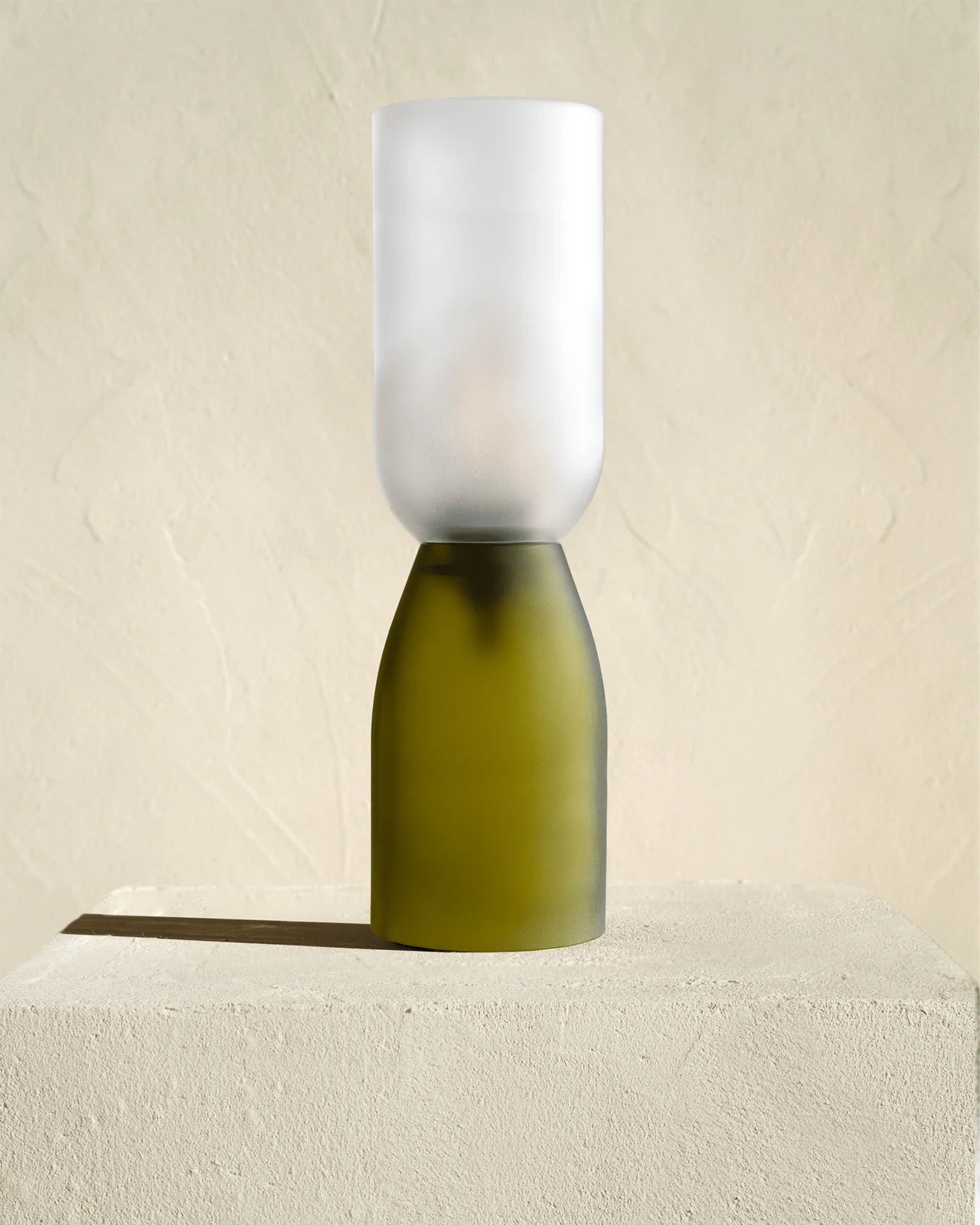 Lampe à poser Blanc/Feuille morte - large