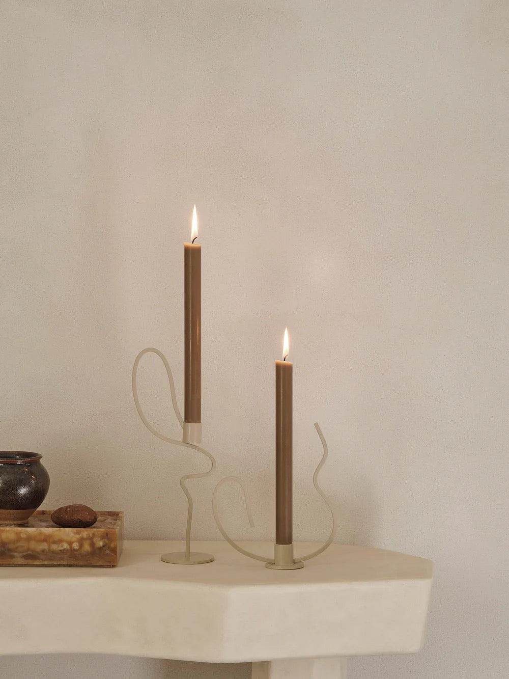 Valse Candle Holder - Tall - Cashmere