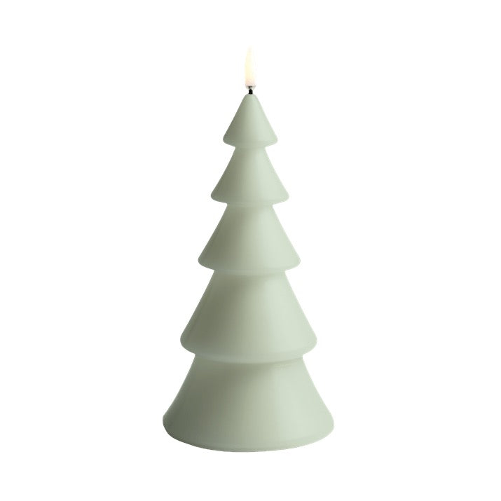 Bougie LED Sapin de Noël - vert sauge
