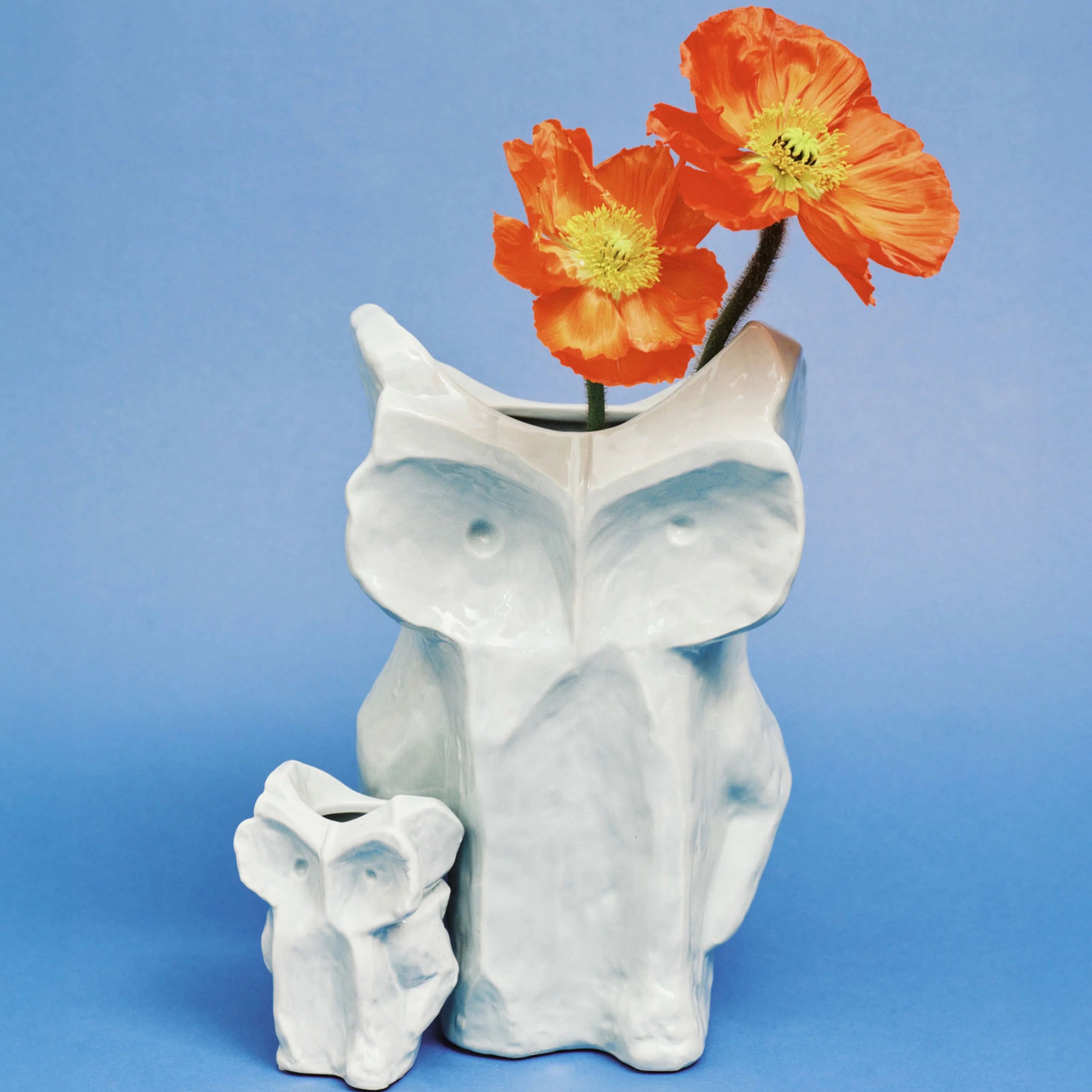 Owl Vase XS Light Blue "After Midnight"