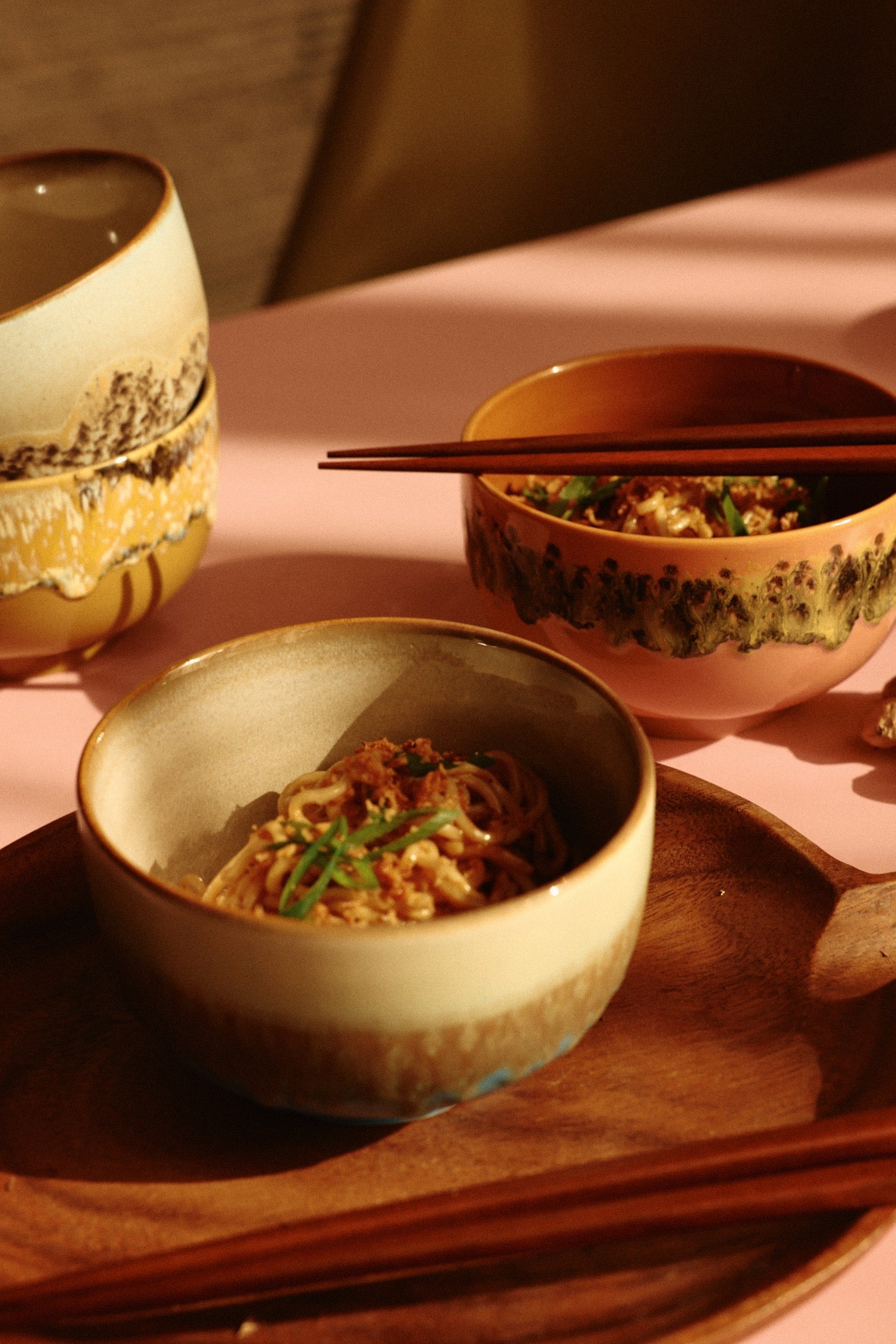 70s ceramics: noodle bowls