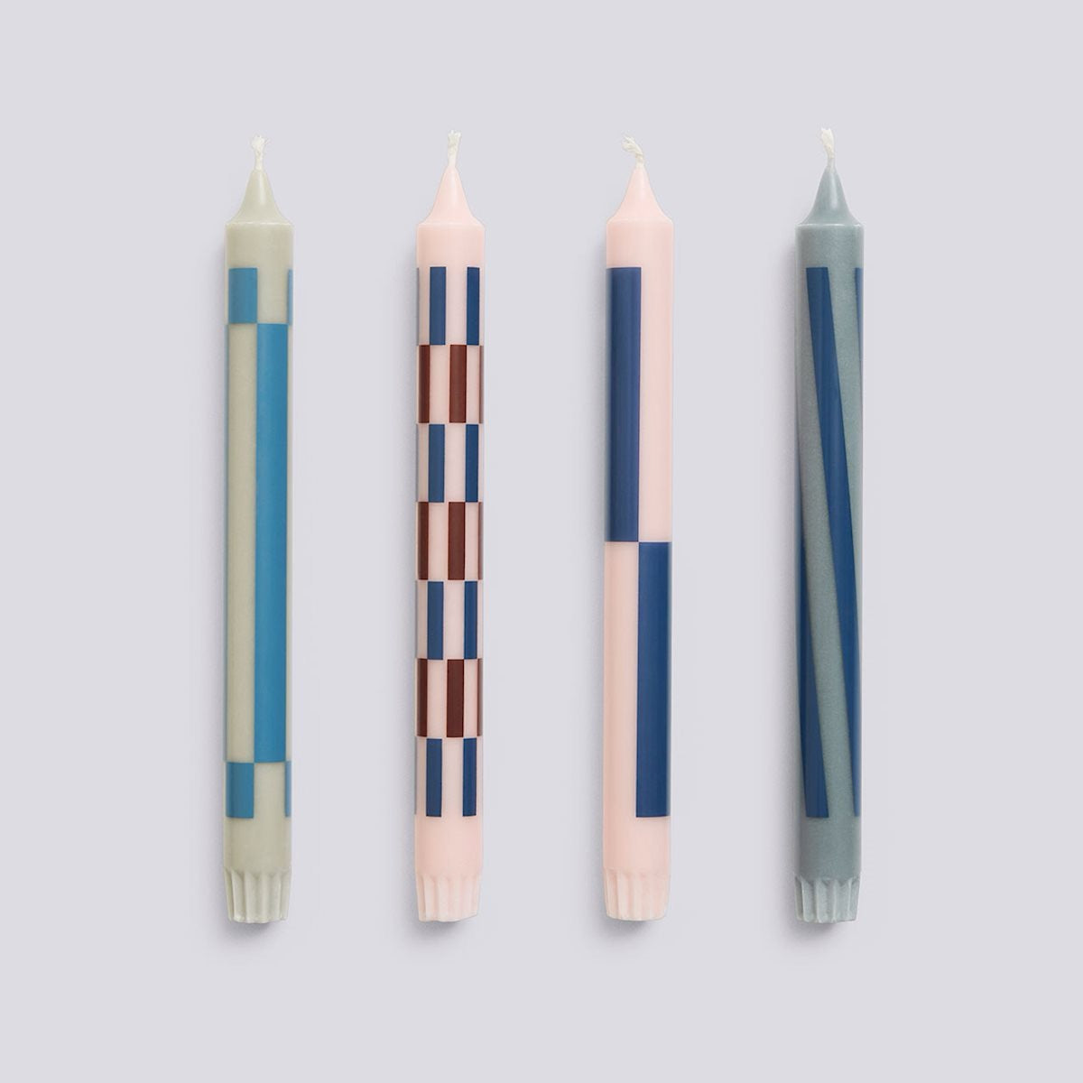 Pattern Candle – Set de 4 (Pink & Blues) — HAY