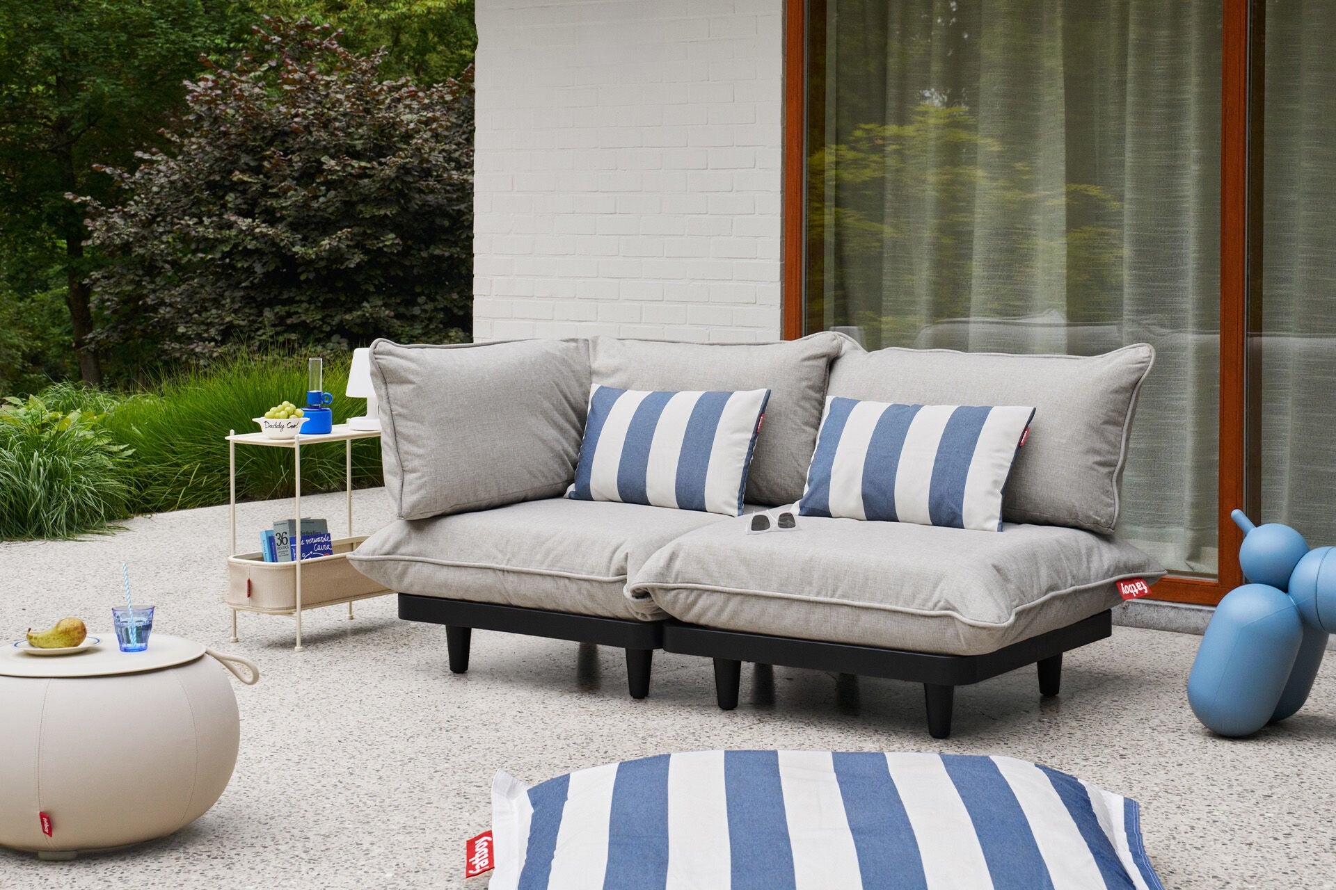 King Pillow Rayures Blue
