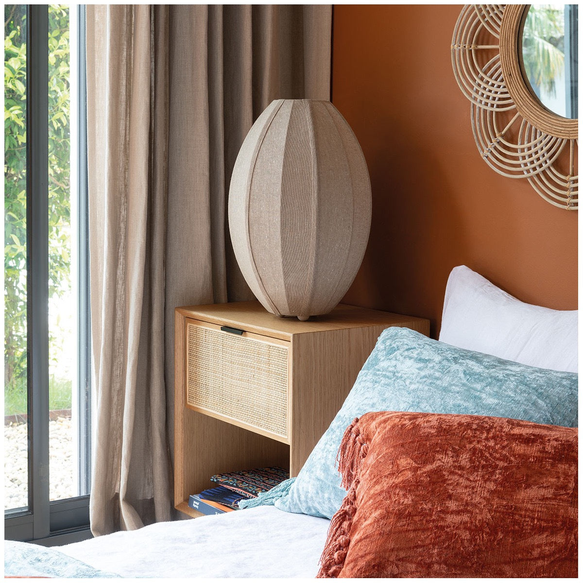 Lampe Calypso en toile de jute