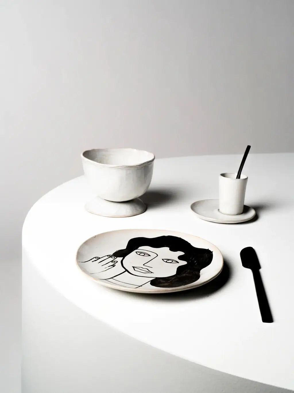 Assiette à dessert visage La Mère