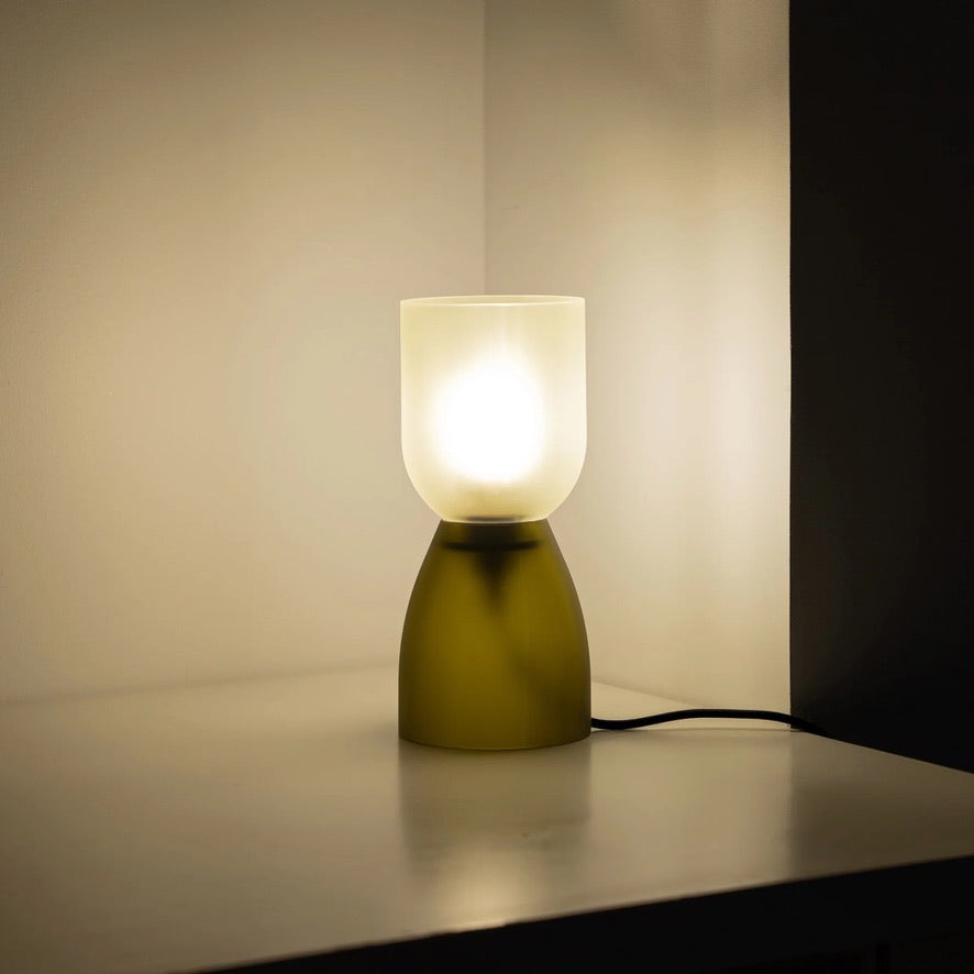 Lampe à poser Blanc/Feuille morte - small