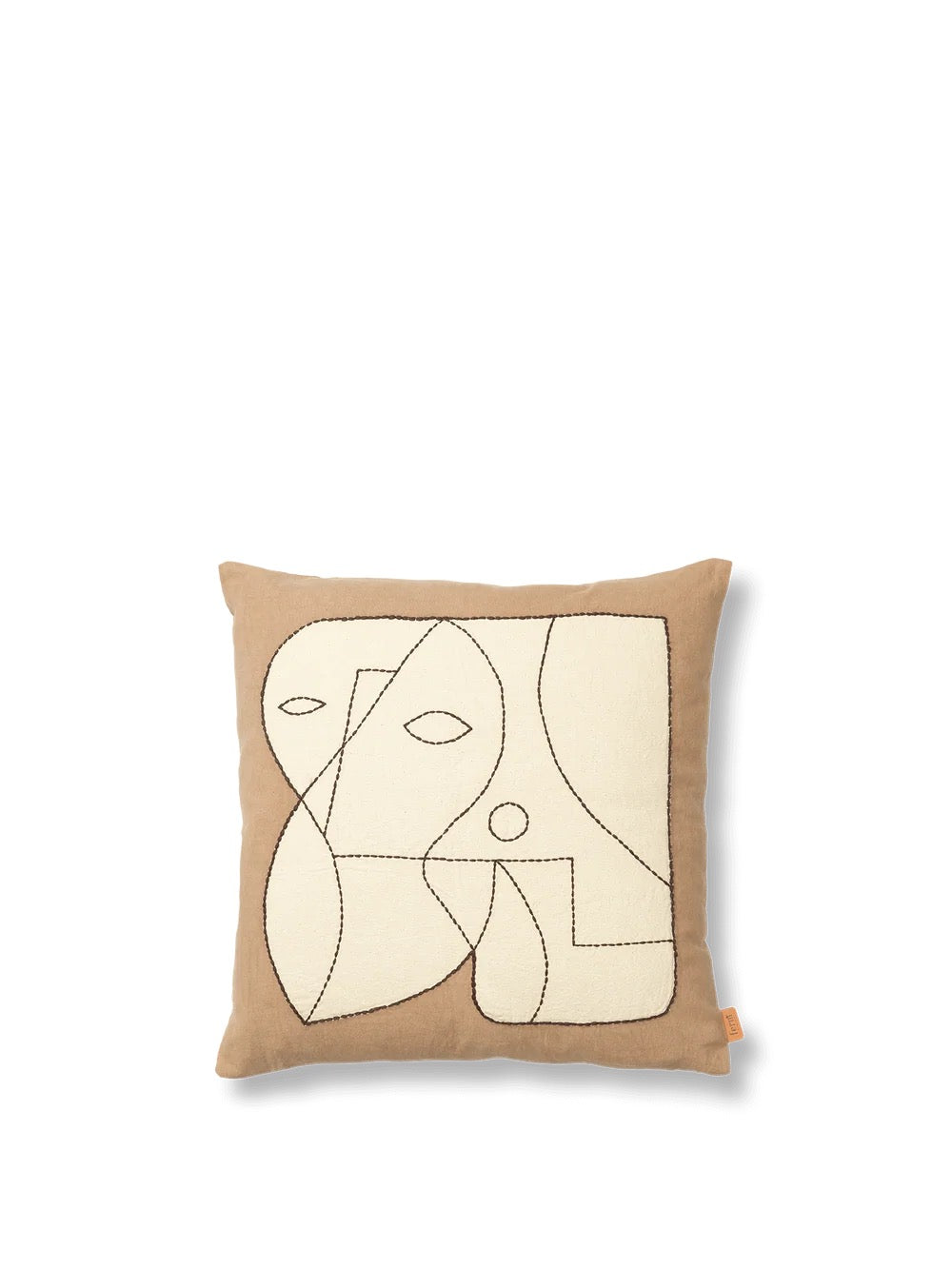 Coussin Figure taupe