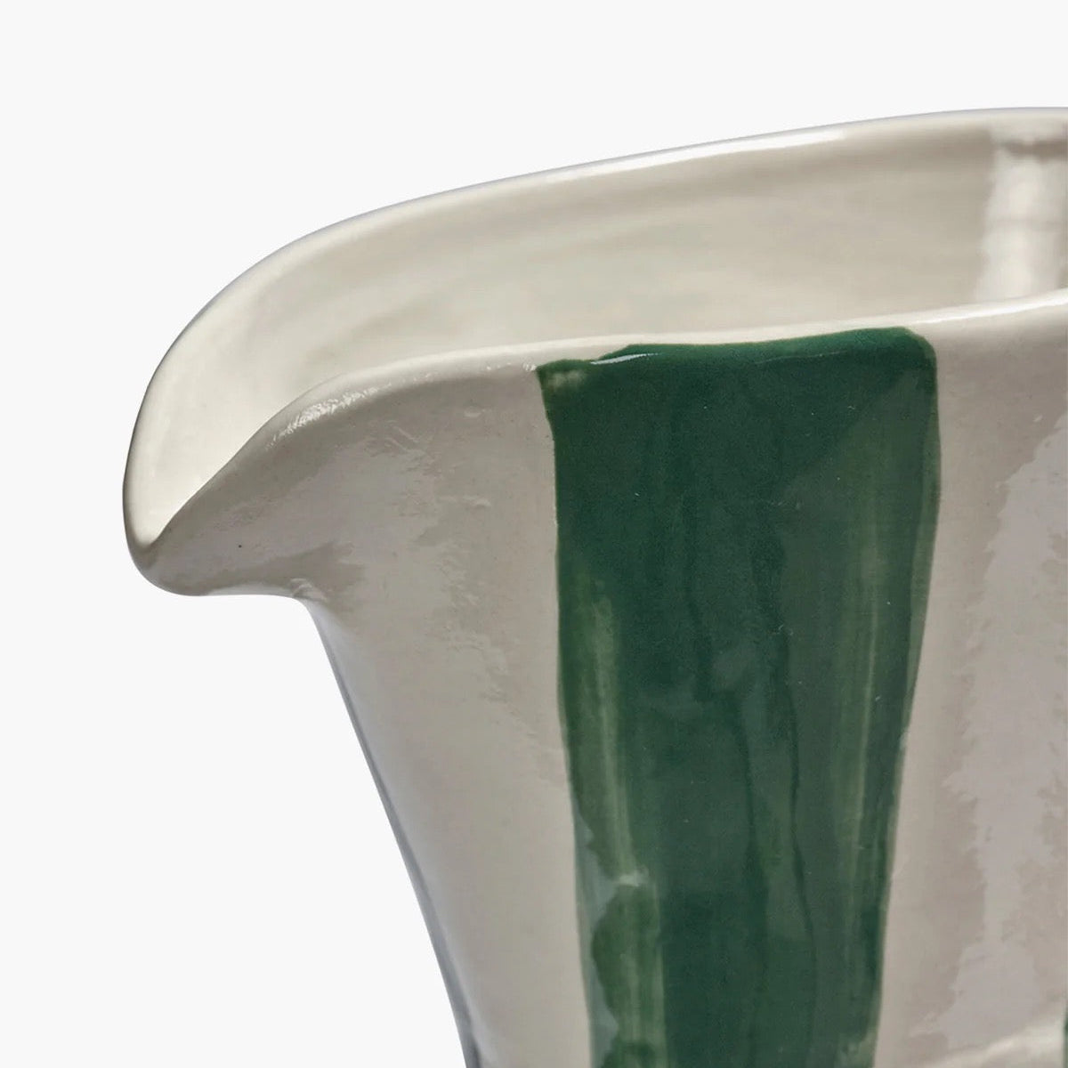 Ceramic jug beige green Charly