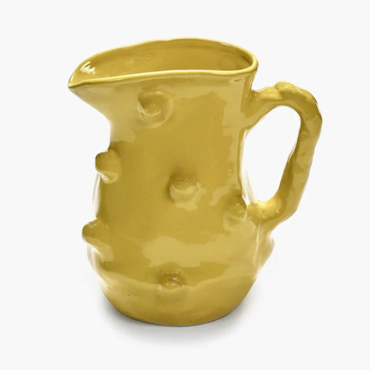 Pichet en céramique jaune Charly