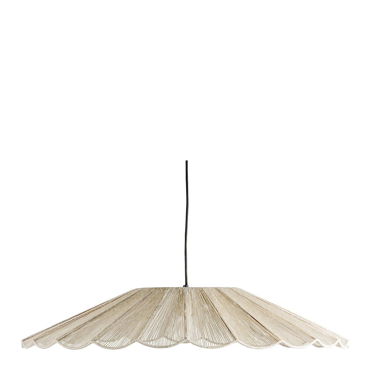 Suspension Marguerite en jute blanche