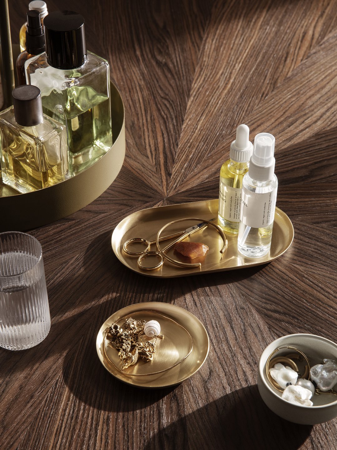 Vide poche ovale laiton