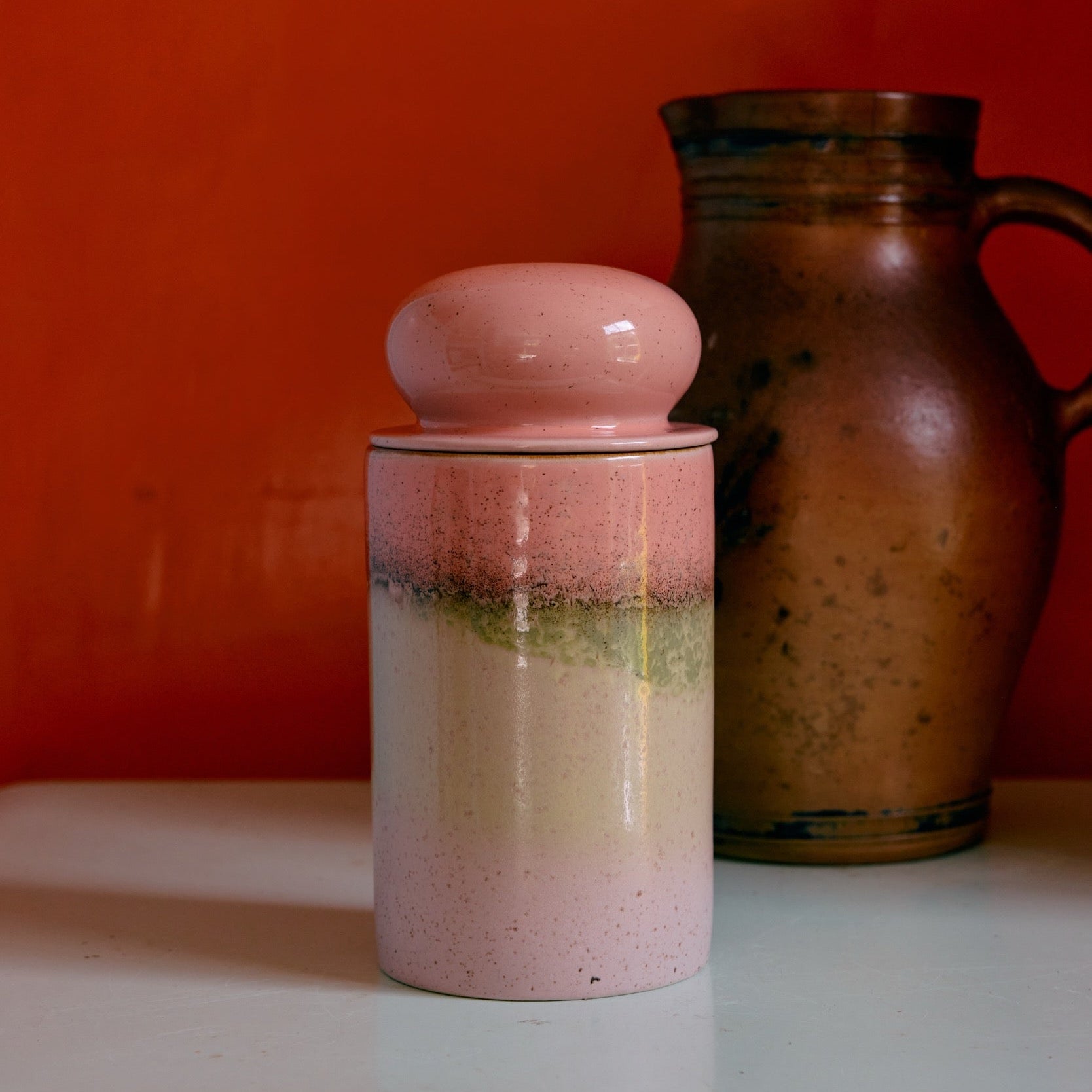 70s ceramics: storage jar