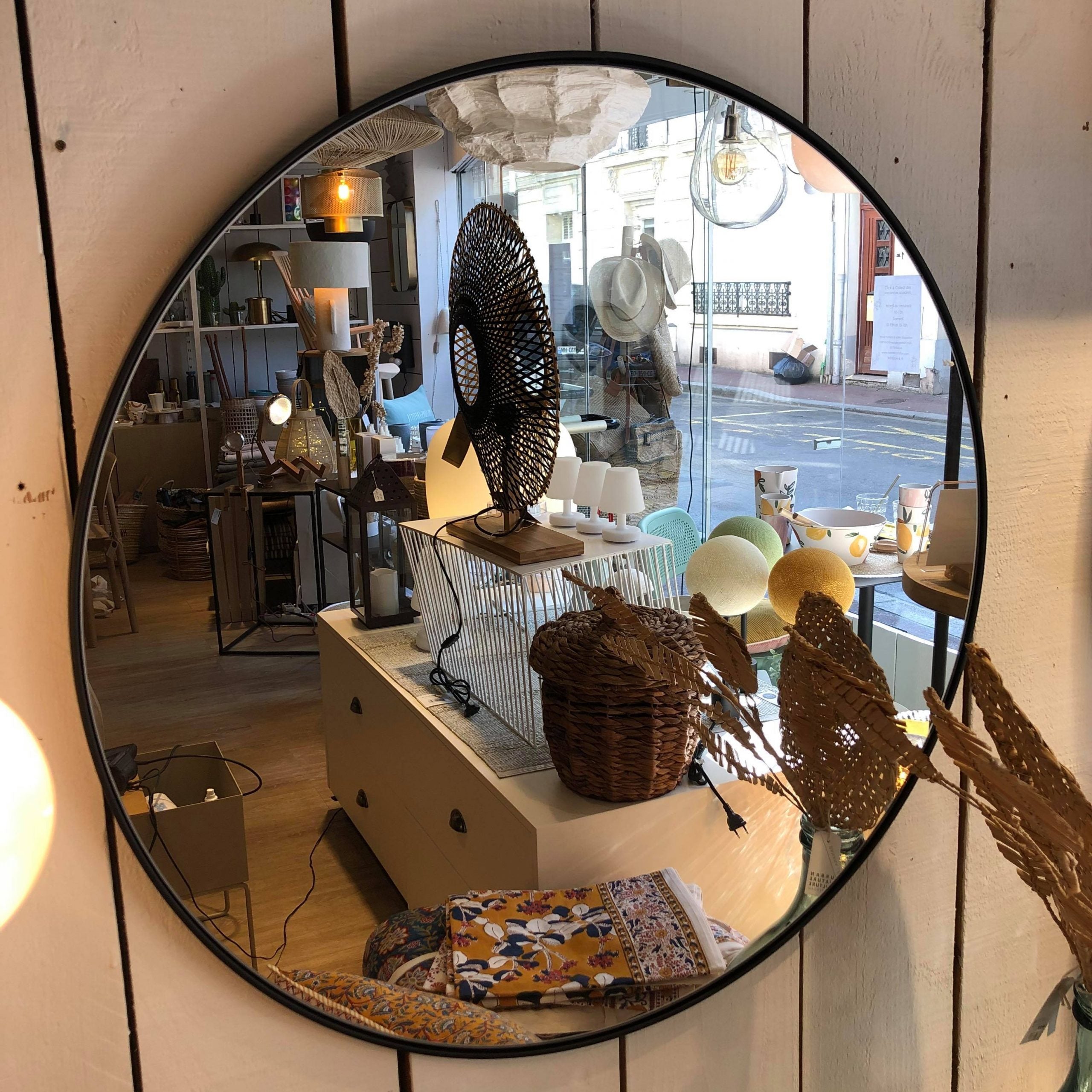 Miroir métal noir