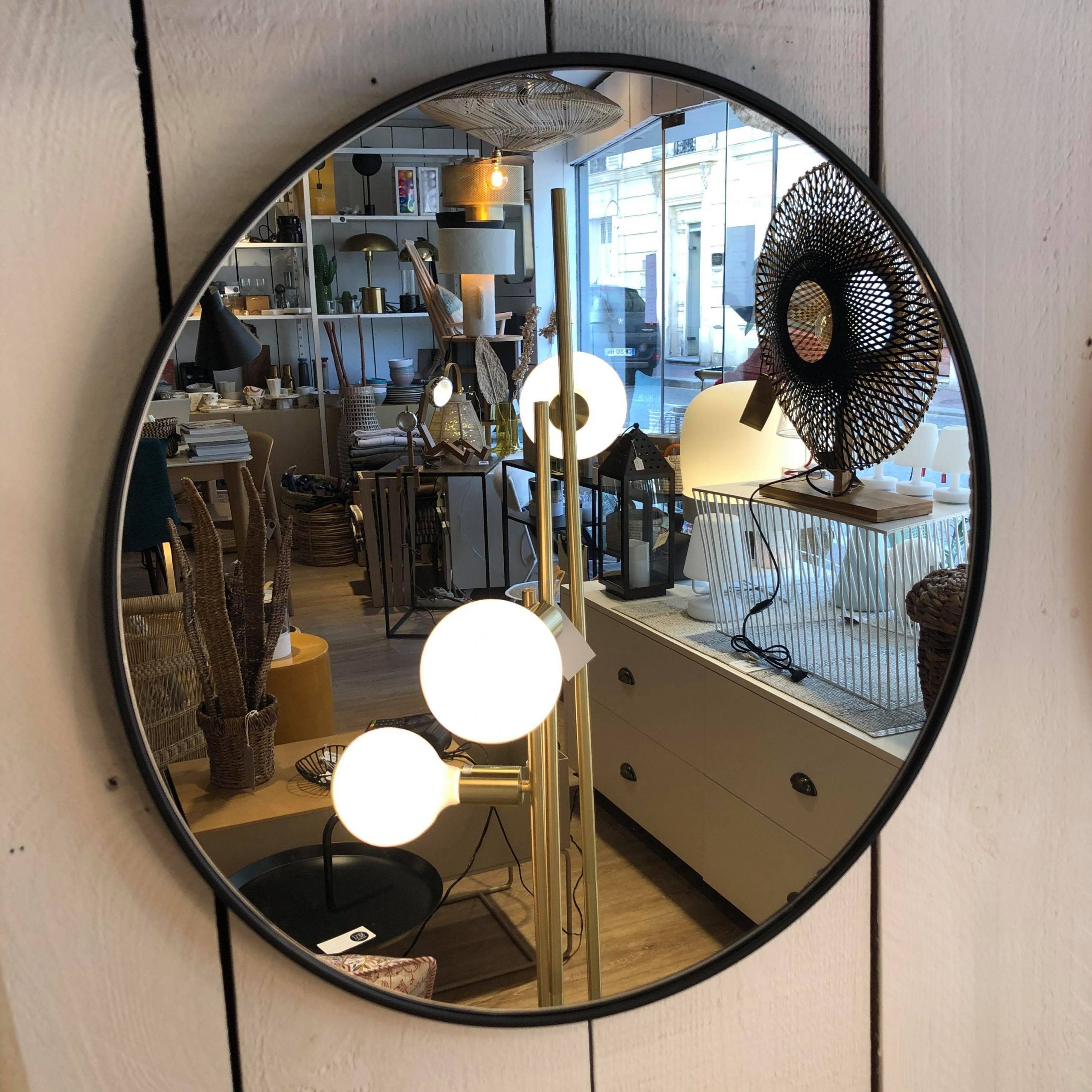 Miroir métal noir