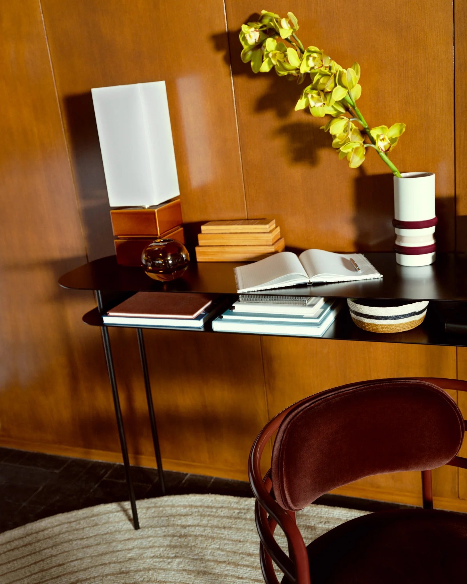 Lampe Tower - Noisette