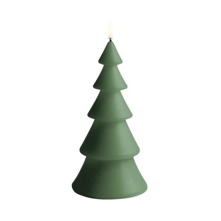 Bougie LED Sapin de Noël - vert olive