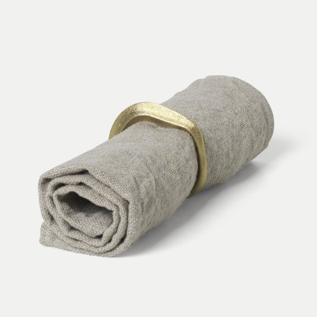 Ronds de serviette en laiton: lot de 4