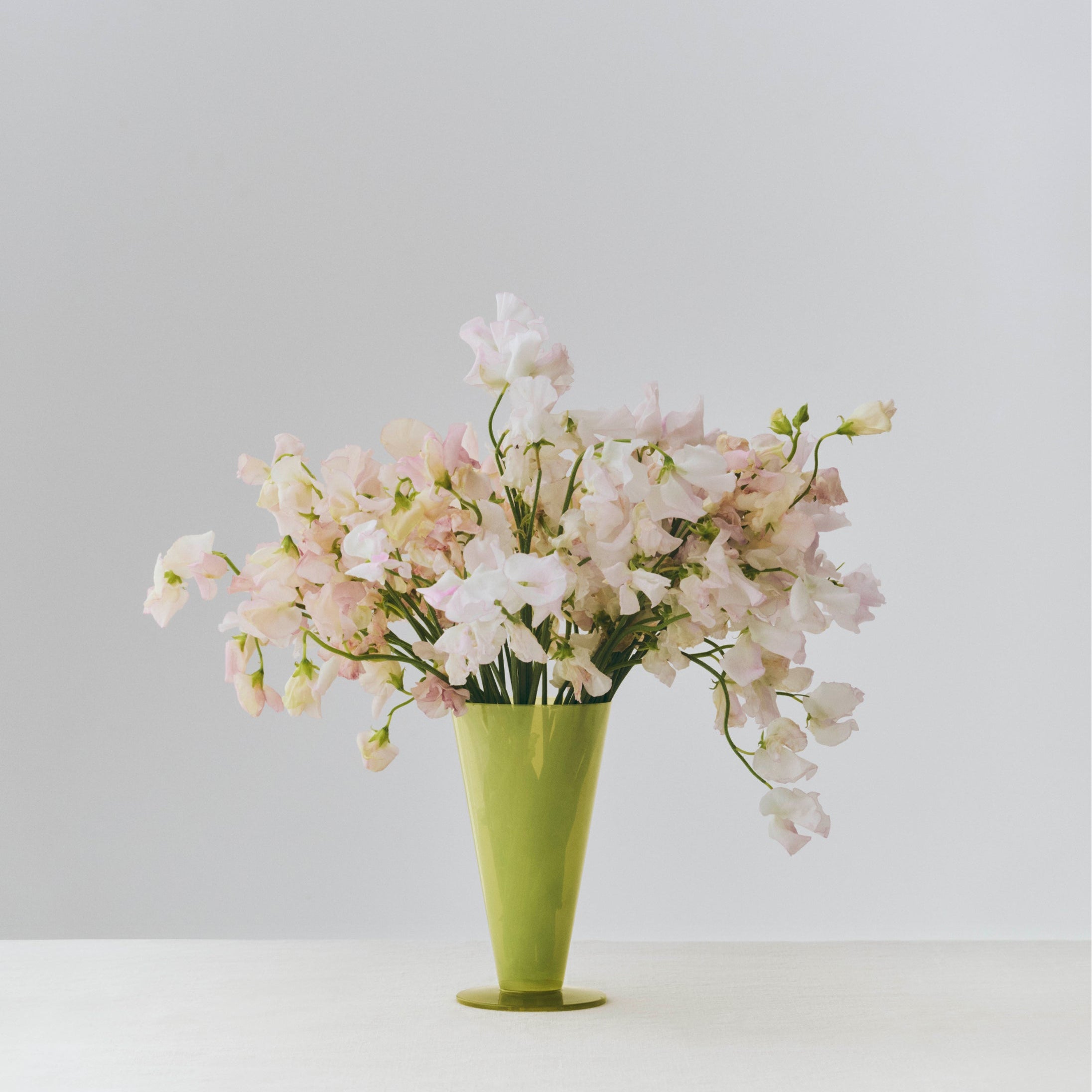 Vase Conical small vert clair et vert lime foncé