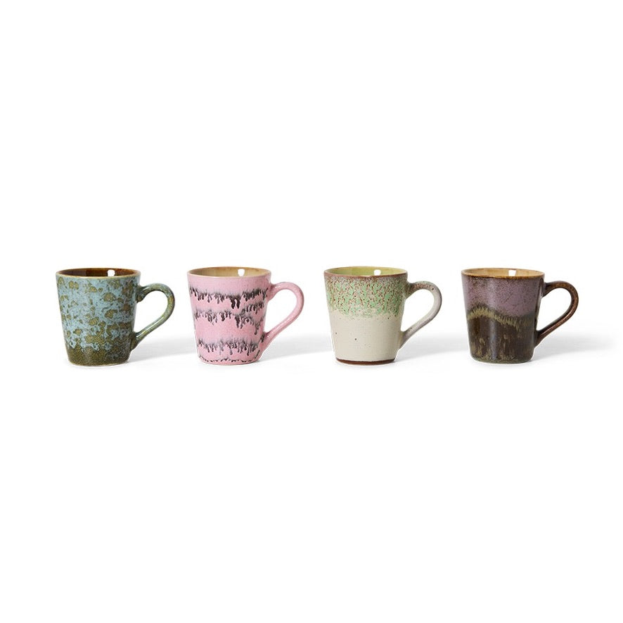 Tasses à espresso 70s Ceramics - set de 4