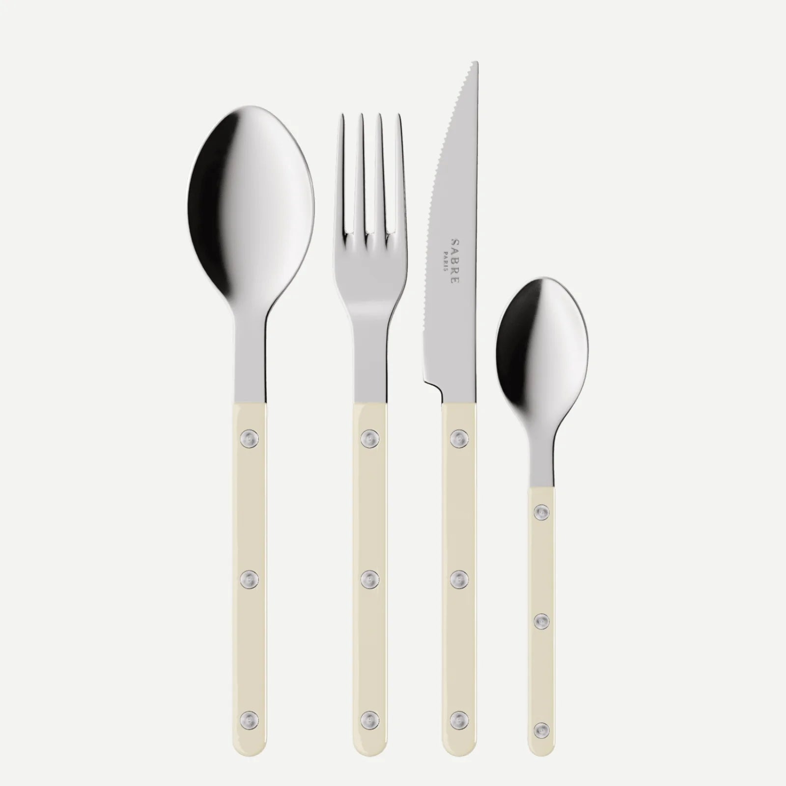 Set de 4 couverts Bistrot Uni Ivoire – Sabre Paris
