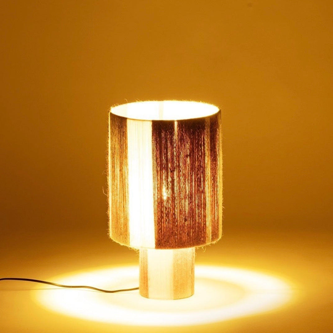 Lampe à Poser Tissée Ito Orange/Jaune/Naturel