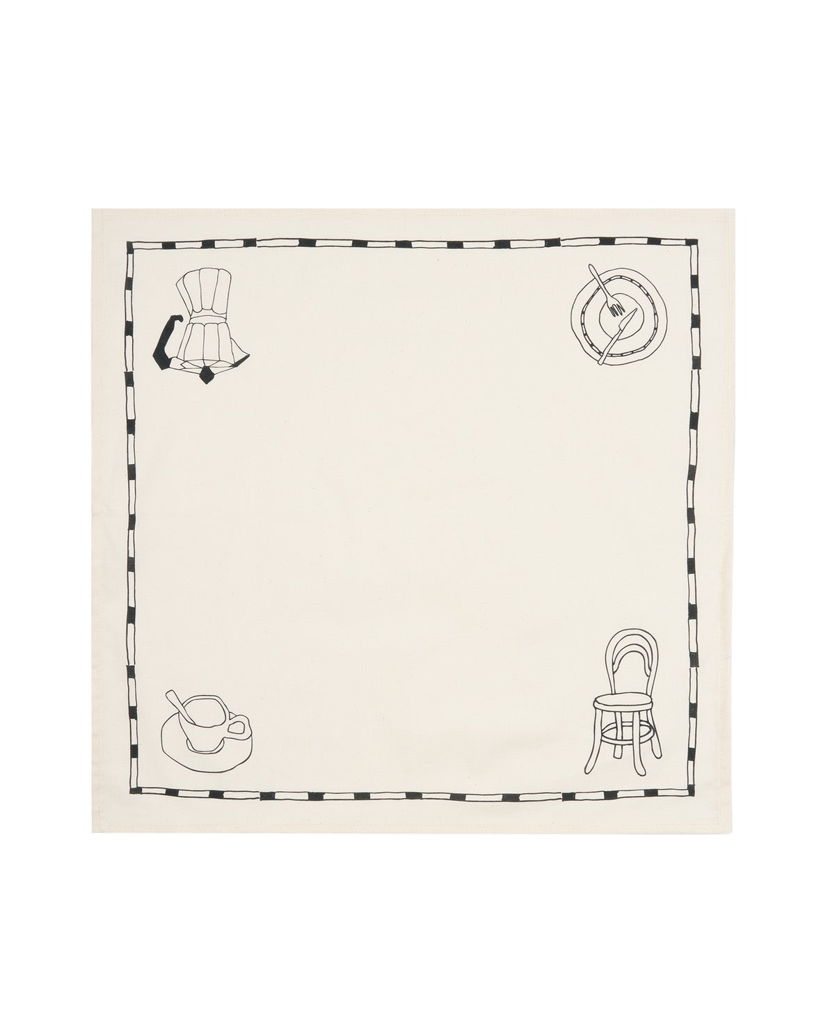 Set 2 serviettes de table black lunch