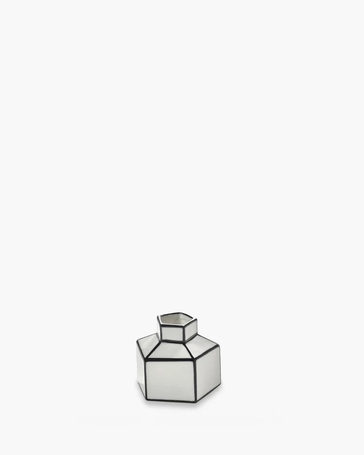 Vase S blanc et noir Carte blanche