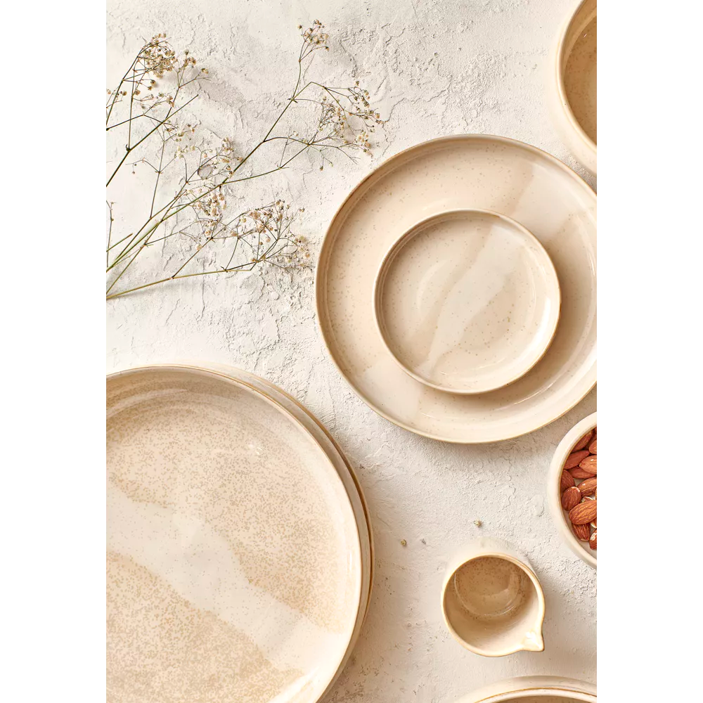 Assiette plate Nougat – Beige