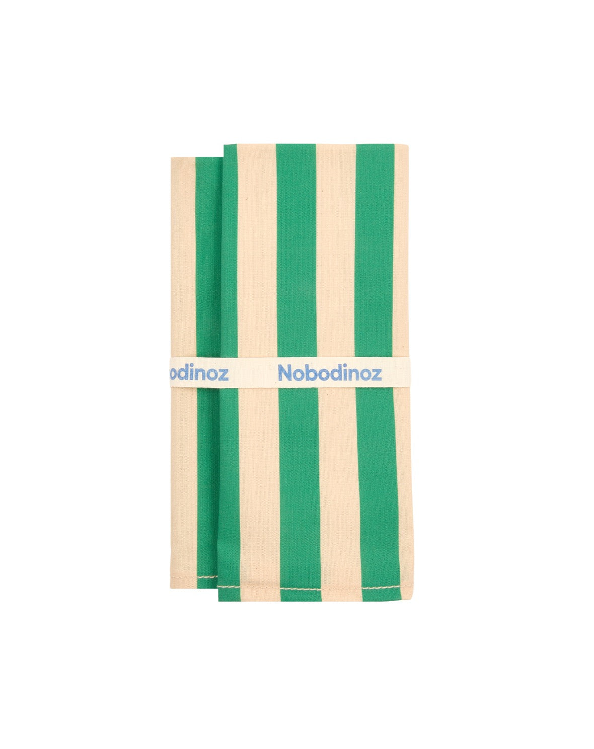 Set 2 serviettes de table green stripes