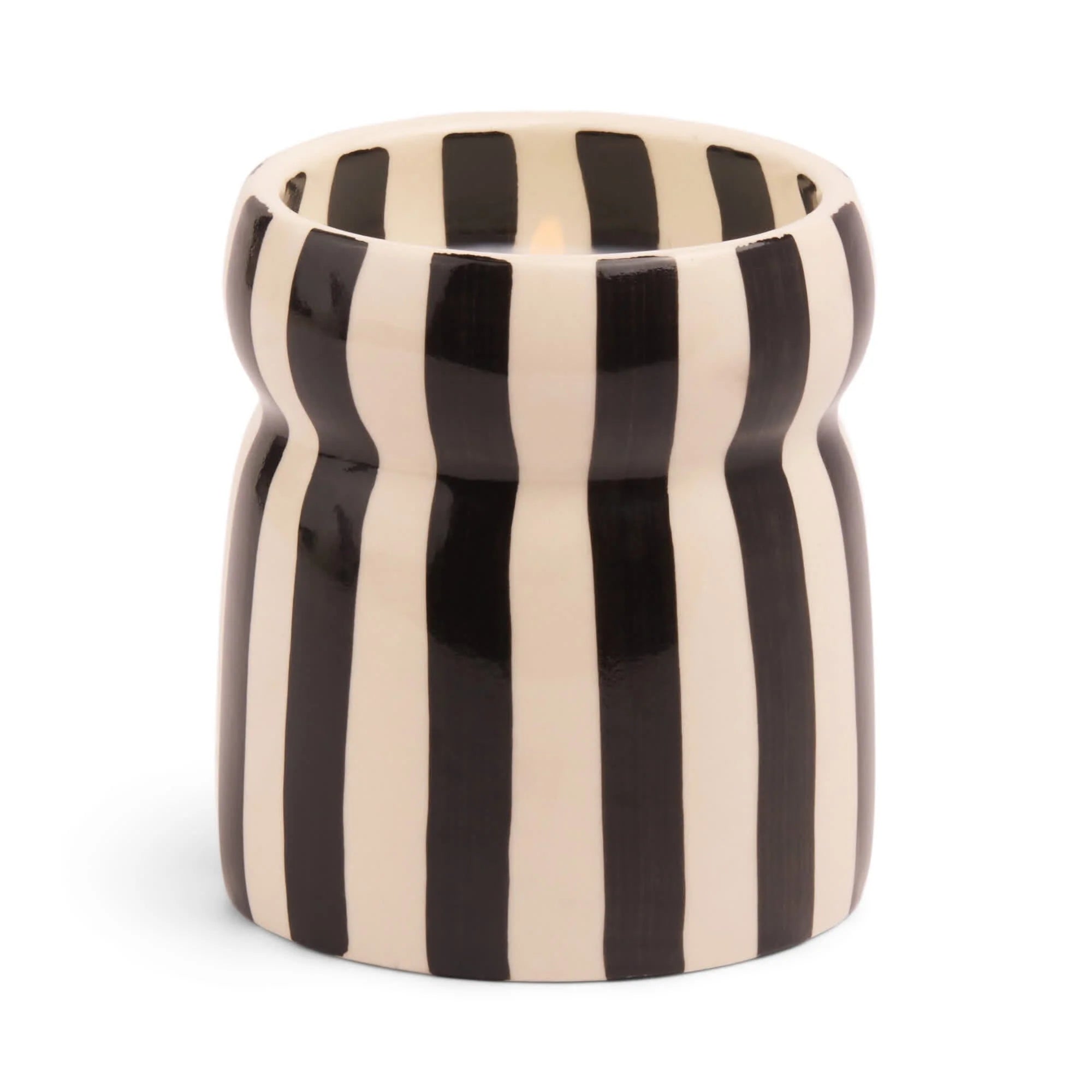 Bougie Cabana rayures noir