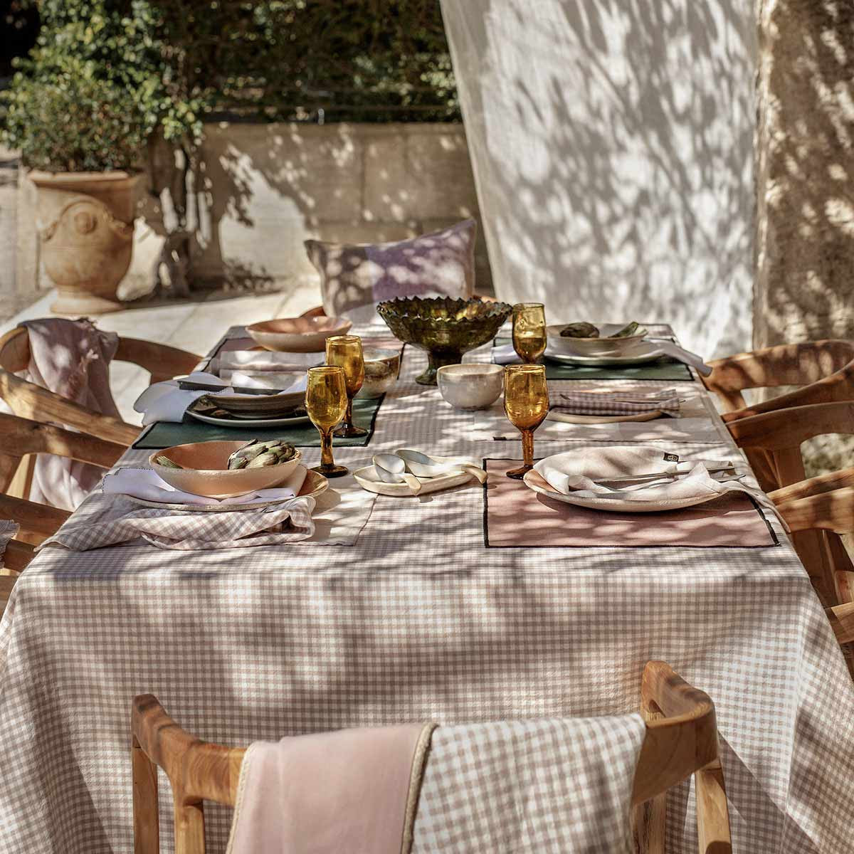 Nappe "Corte" en lin et coton
