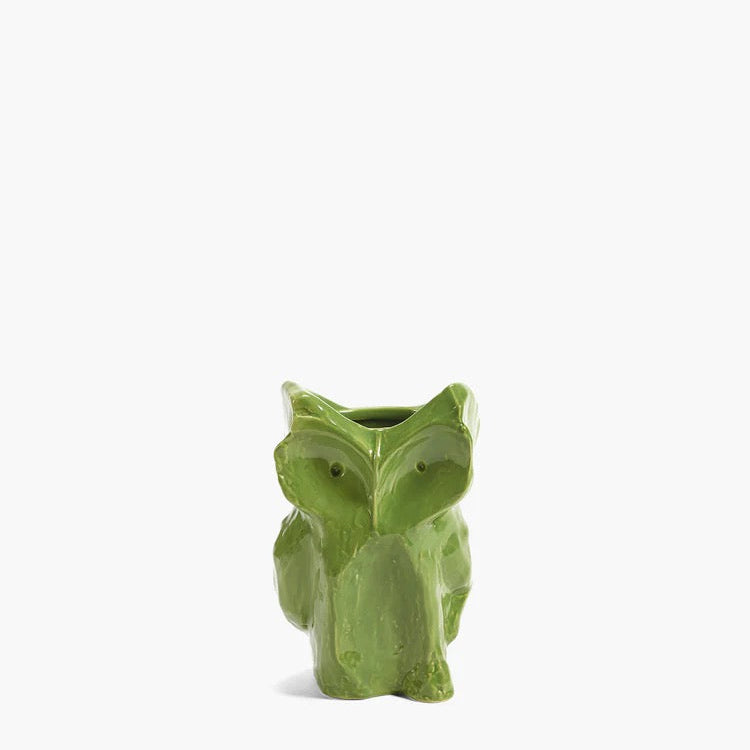 Owl Vase XS green "After Midnight"