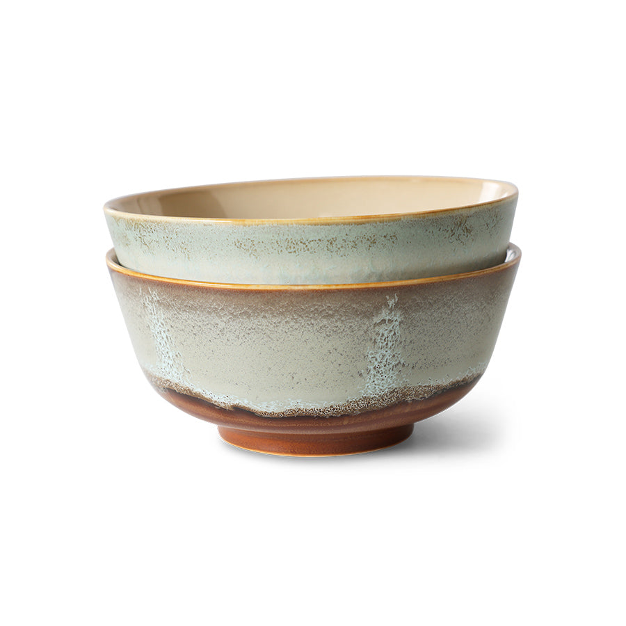 70s ceramics: ramen bowls: set 2