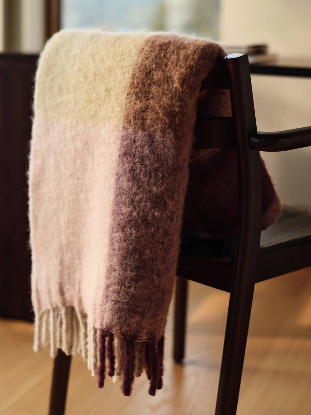 Plaid Blur Mohair