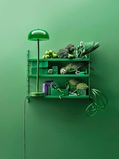 Étagère murale String Pocket Vert fluo