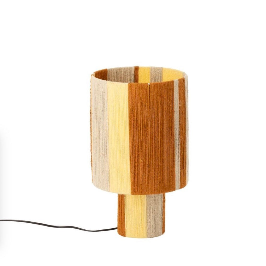 Lampe à Poser Tissée Ito Orange/Jaune/Naturel