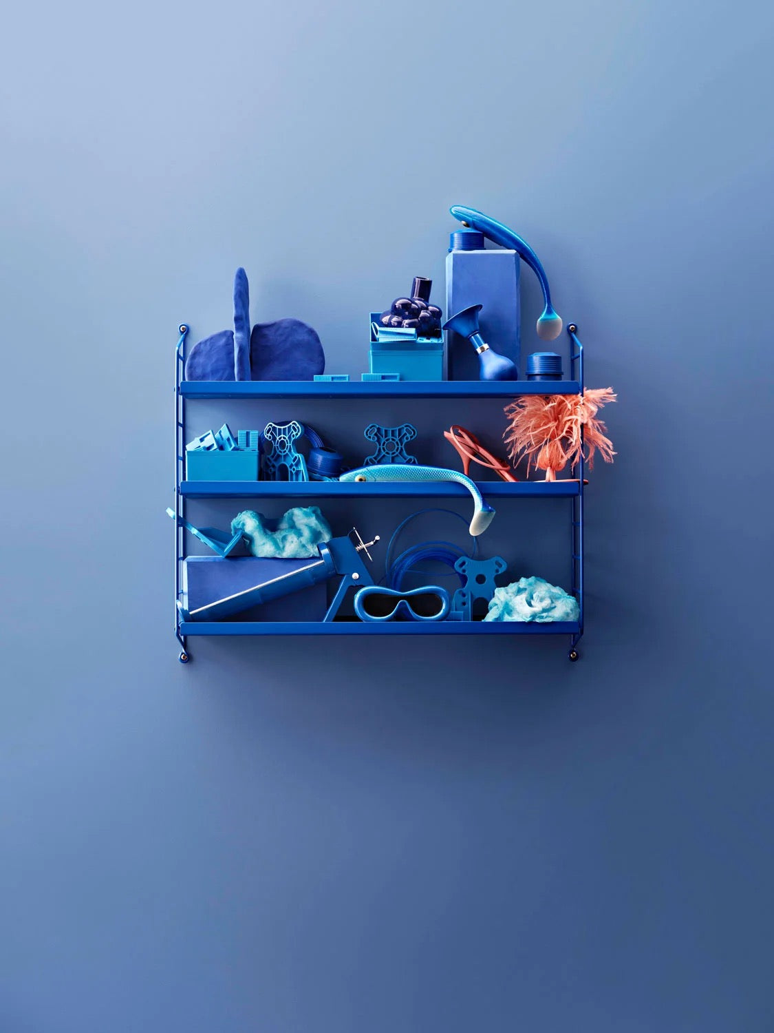 Étagère murale String Pocket Bleu