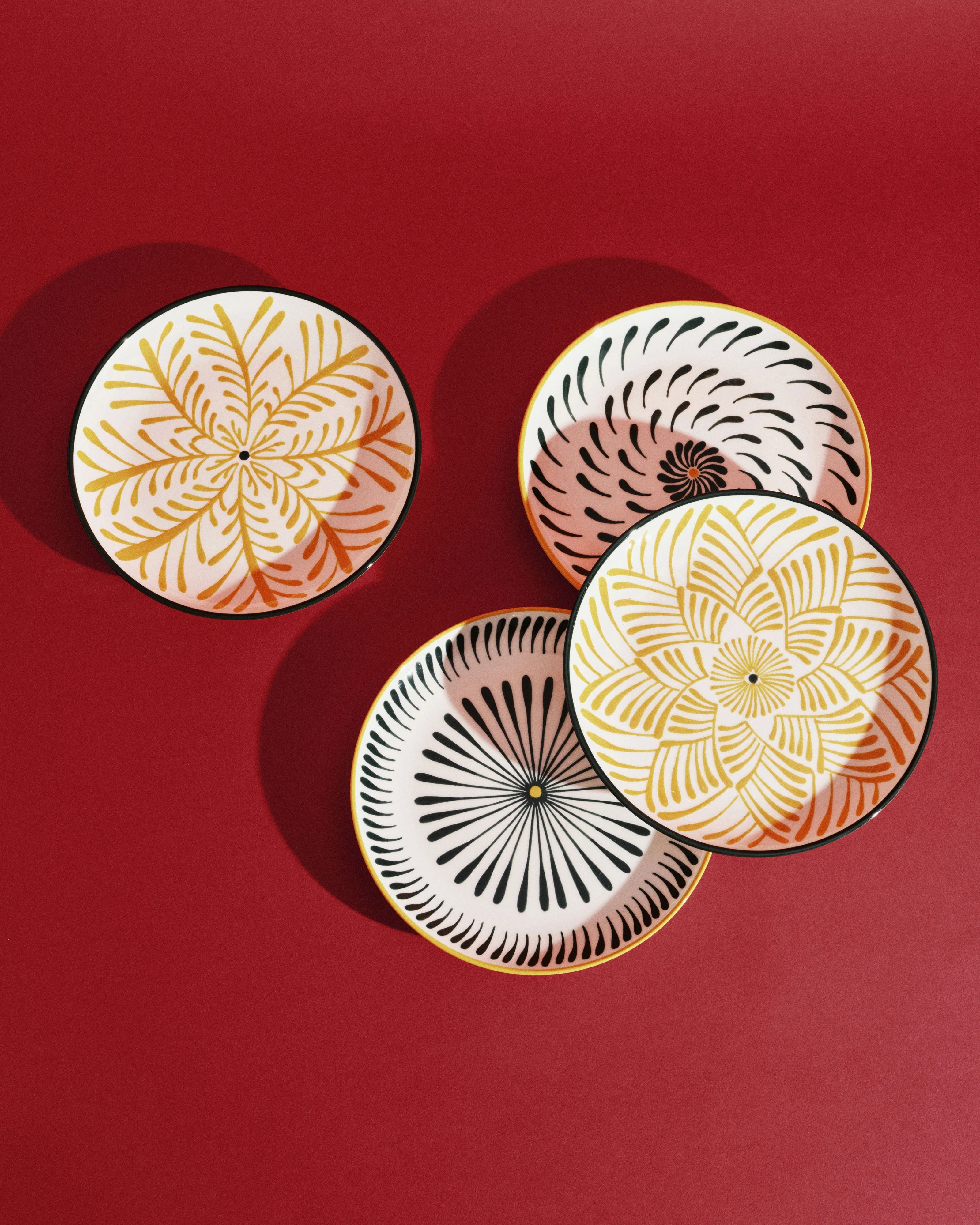 Set 4 assiettes breakfast green