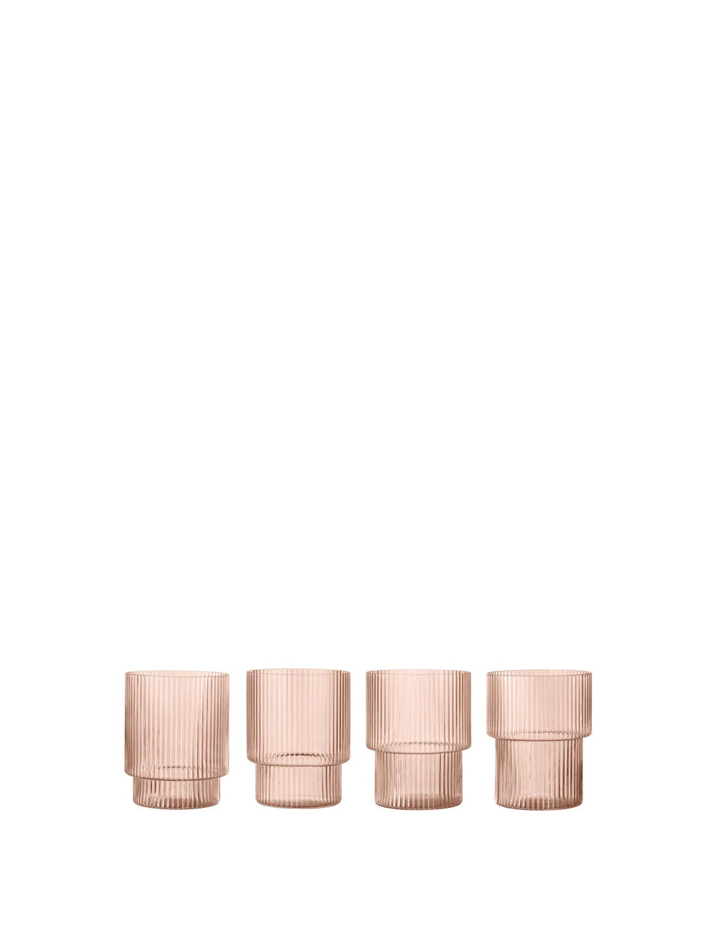 Lot 4 verres Ripple - blush